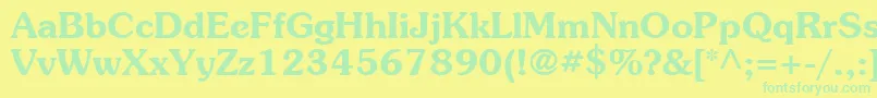 ItcSouvenirLtDemi Font – Green Fonts on Yellow Background