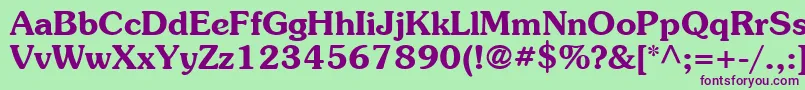 ItcSouvenirLtDemi Font – Purple Fonts on Green Background