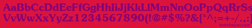 ItcSouvenirLtDemi Font – Purple Fonts on Red Background