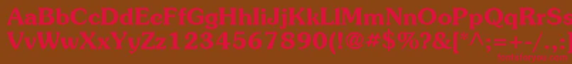 ItcSouvenirLtDemi Font – Red Fonts on Brown Background