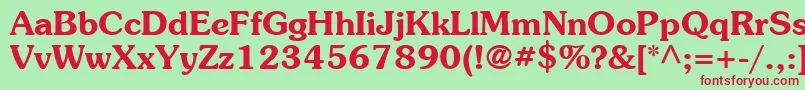 ItcSouvenirLtDemi Font – Red Fonts on Green Background