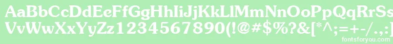 ItcSouvenirLtDemi Font – White Fonts on Green Background