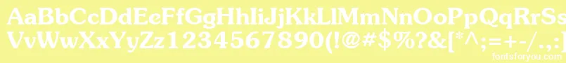 ItcSouvenirLtDemi Font – White Fonts on Yellow Background