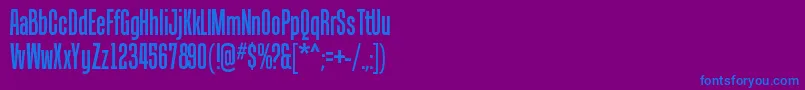 Шрифт TandellergRegular – синие шрифты на фиолетовом фоне