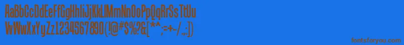 TandellergRegular Font – Brown Fonts on Blue Background