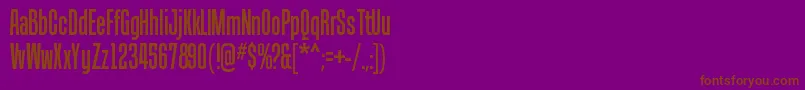 Шрифт TandellergRegular – коричневые шрифты на фиолетовом фоне
