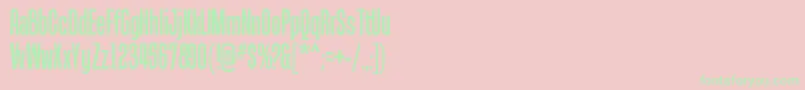 TandellergRegular Font – Green Fonts on Pink Background