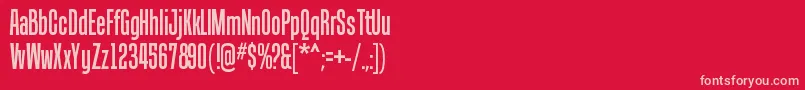 TandellergRegular Font – Pink Fonts on Red Background