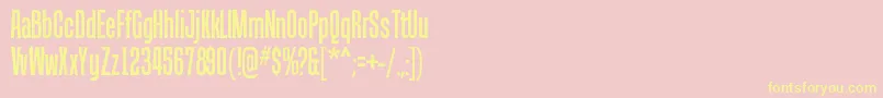 TandellergRegular Font – Yellow Fonts on Pink Background