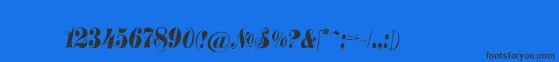 Treasuryc Font – Black Fonts on Blue Background