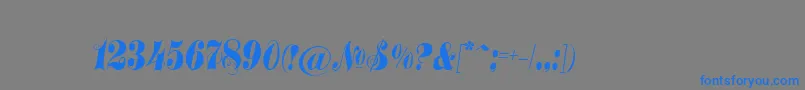 Treasuryc Font – Blue Fonts on Gray Background
