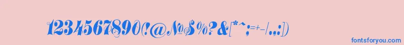 Treasuryc Font – Blue Fonts on Pink Background