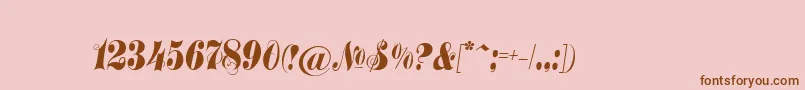 Treasuryc Font – Brown Fonts on Pink Background