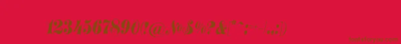 Treasuryc Font – Brown Fonts on Red Background