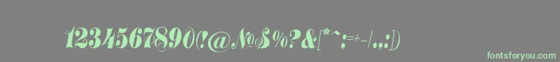 Treasuryc Font – Green Fonts on Gray Background