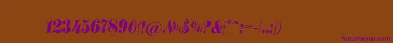 Treasuryc Font – Purple Fonts on Brown Background