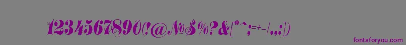 Treasuryc Font – Purple Fonts on Gray Background