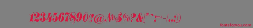 Шрифт Treasuryc – красные шрифты на сером фоне