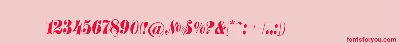 Treasuryc Font – Red Fonts on Pink Background