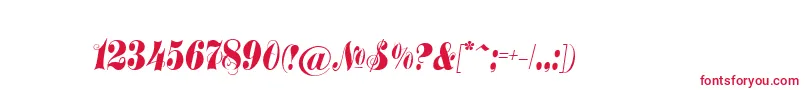 Treasuryc Font – Red Fonts on White Background
