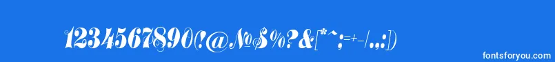 フォントTreasuryc – 青い背景に白い文字