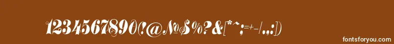 Treasuryc Font – White Fonts on Brown Background