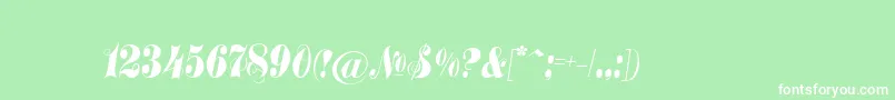 Treasuryc Font – White Fonts on Green Background