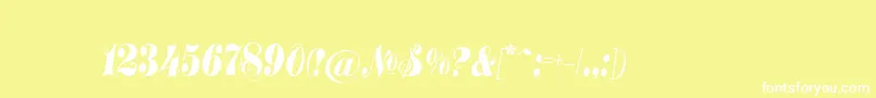 Treasuryc Font – White Fonts on Yellow Background