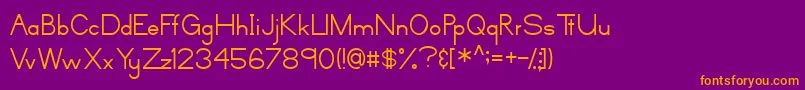 Zamyatin Font – Orange Fonts on Purple Background