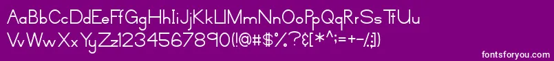 Zamyatin Font – White Fonts on Purple Background