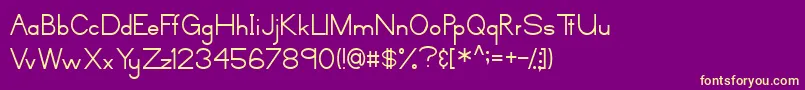 Zamyatin Font – Yellow Fonts on Purple Background