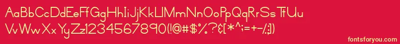 Zamyatin Font – Yellow Fonts on Red Background