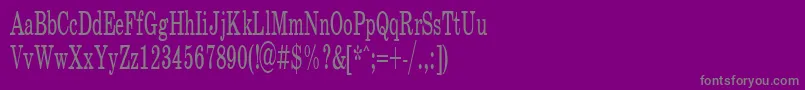 フォントSchoolPlain.001.00155n – 紫の背景に灰色の文字