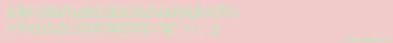 SchoolPlain.001.00155n Font – Green Fonts on Pink Background