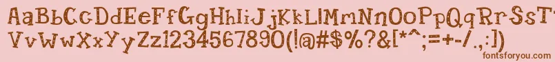 Candyrandy Font – Brown Fonts on Pink Background