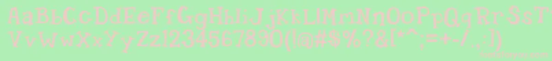 Candyrandy Font – Pink Fonts on Green Background