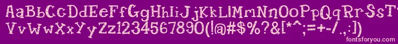 Candyrandy Font – Pink Fonts on Purple Background