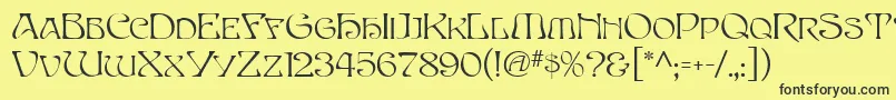 EddaMf Font – Black Fonts on Yellow Background