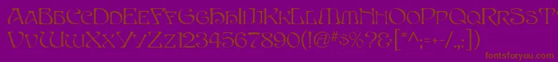 EddaMf Font – Brown Fonts on Purple Background