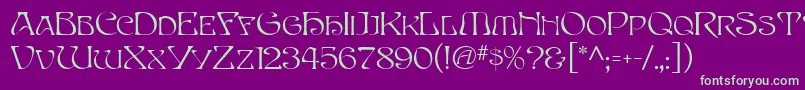 EddaMf Font – Green Fonts on Purple Background