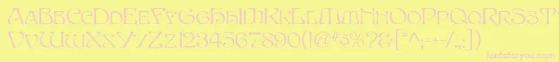 EddaMf Font – Pink Fonts on Yellow Background