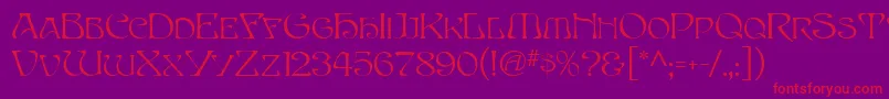 EddaMf Font – Red Fonts on Purple Background