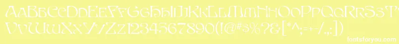 EddaMf Font – White Fonts on Yellow Background