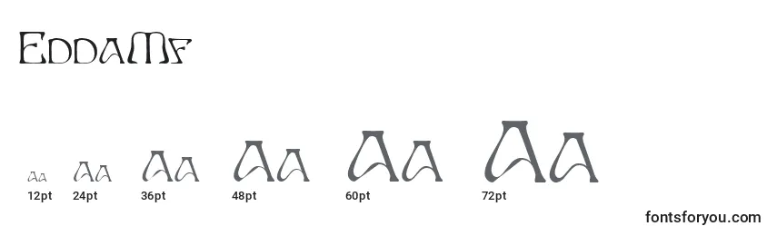 Размеры шрифта EddaMf