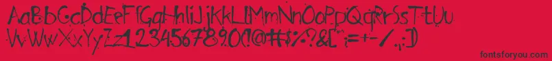 ArensdorffInk-Schriftart – Schwarze Schriften auf rotem Hintergrund