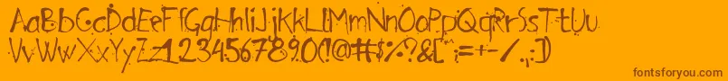 En savoir plus sur la police ArensdorffInk Police ArensdorffInk – polices brunes sur fond orange