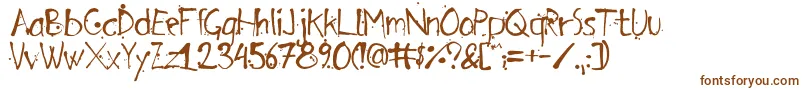Шрифт ArensdorffInk – коричневые шрифты на белом фоне