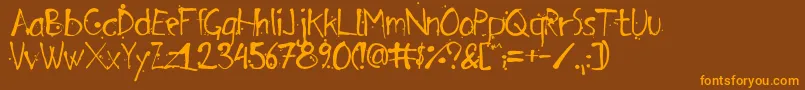 Шрифт ArensdorffInk – оранжевые шрифты на коричневом фоне