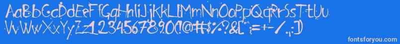 More about ArensdorffInk Font ArensdorffInk Font – Pink Fonts on Blue Background
