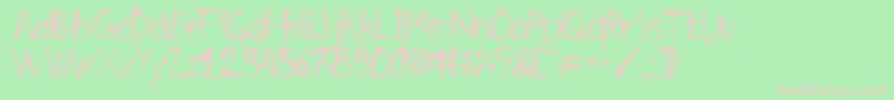 ArensdorffInk Font – Pink Fonts on Green Background